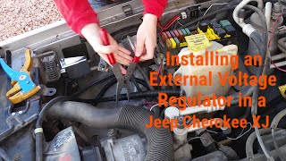 Installing an External Voltage Regulator on a Jeep Cherokee XJ Dodge Chrysler Jeep Charging Problem Fix External Regulator Kit