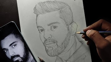 KL. Rahul outline drawing 😍😍 with lumis method easy trick | tutorial | Part 1 | #drawing #video