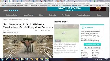 CoroWare Vlog - Ingenious robot whiskers sensors