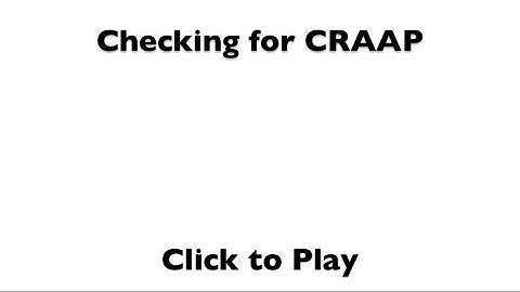 Checking for CRAAP