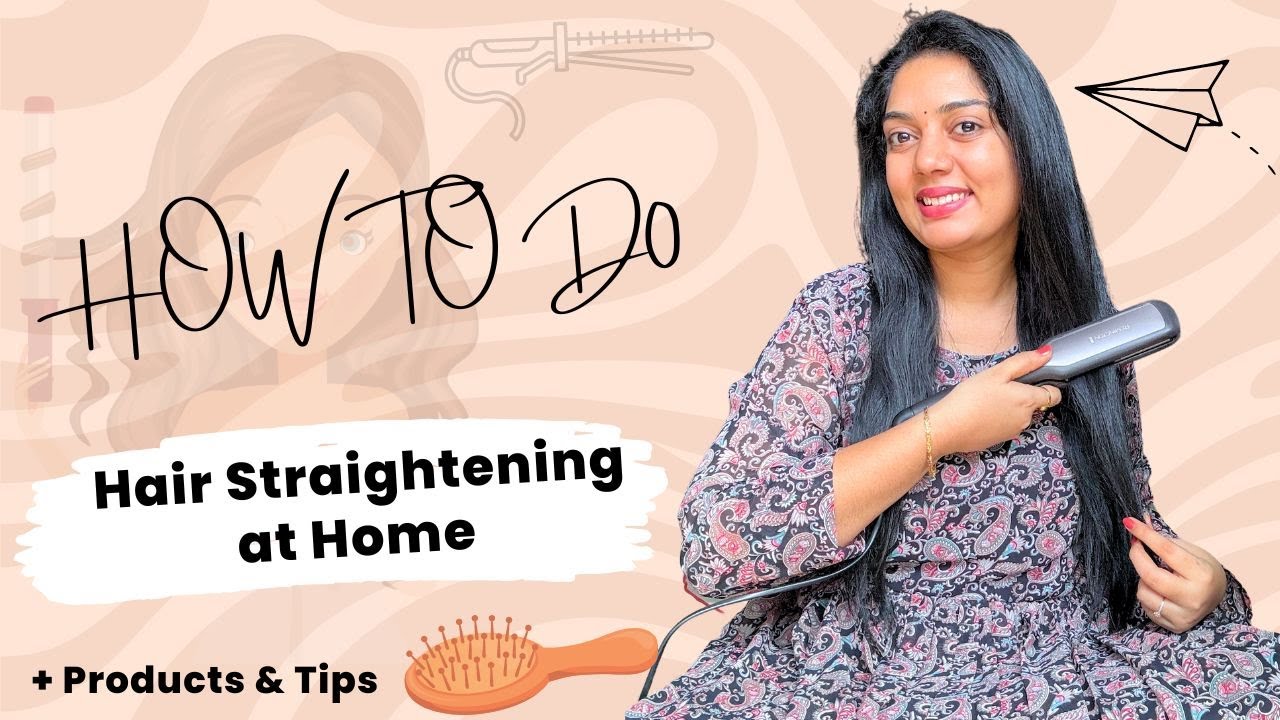How to do Hair Straightening at Home Hair Curls YouTube