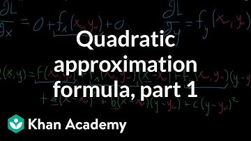 Quadratic approximation formula, part 1