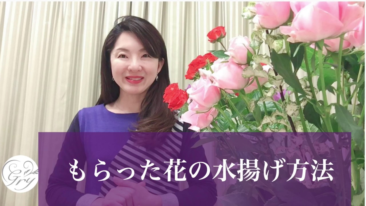 もたった花束どうすればいい 生花の水揚げ方法 兵藤由花のフラワーレッスン Youtube