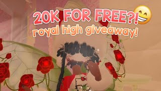 How to GET 20.000 DIAMONDS FOR FREE IN RH! 😱😃 | Royale high giveaway | @Luvhlymiraa