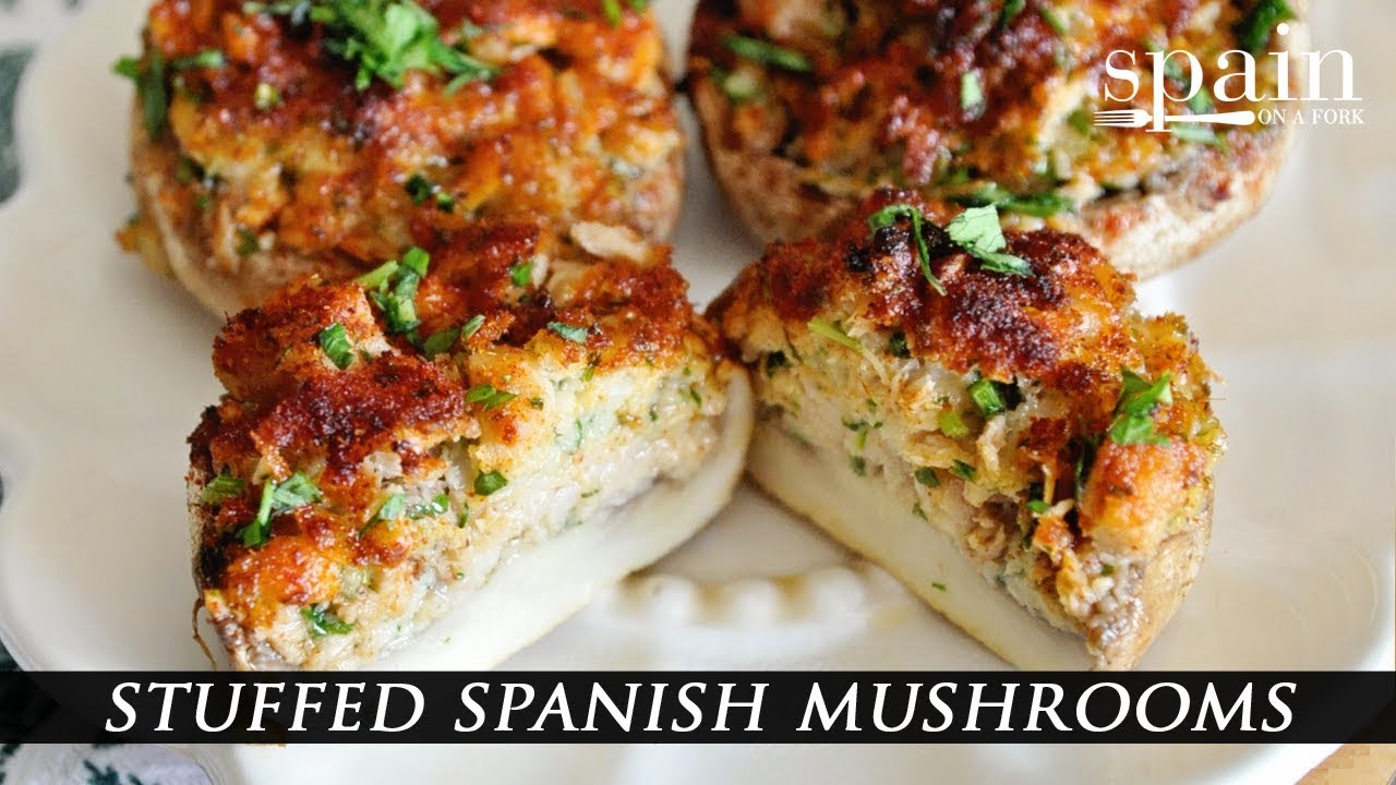 STUFFED SPANISH MUSHROOMS: With Tuna & Manchego Cheese