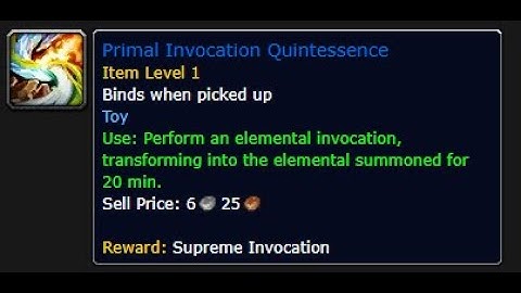 How to get the Primal Invocation Quintessence Toy!