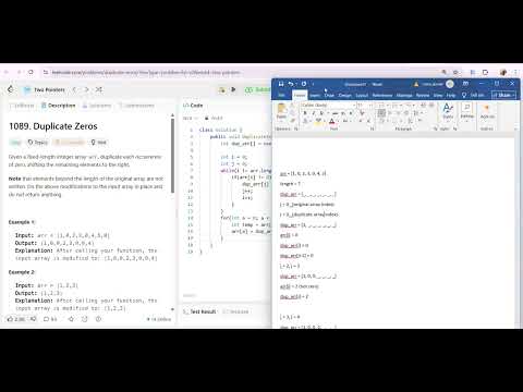 Leetcode 1089| Duplicate Zeros