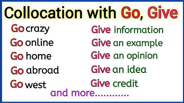 Part - 2 of collocation | Collocation with Go, Give | Build vocabulary | English speaking practise