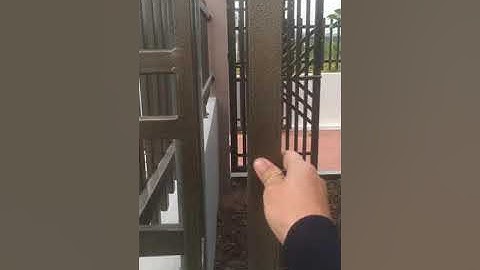 Cổng hộp kẽm sơn tĩnh điện màu đồng