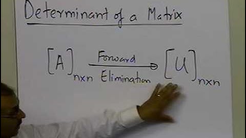 Chapter 04.06: Lesson: Determinant of a Matrix Using Forward Elimination: Background