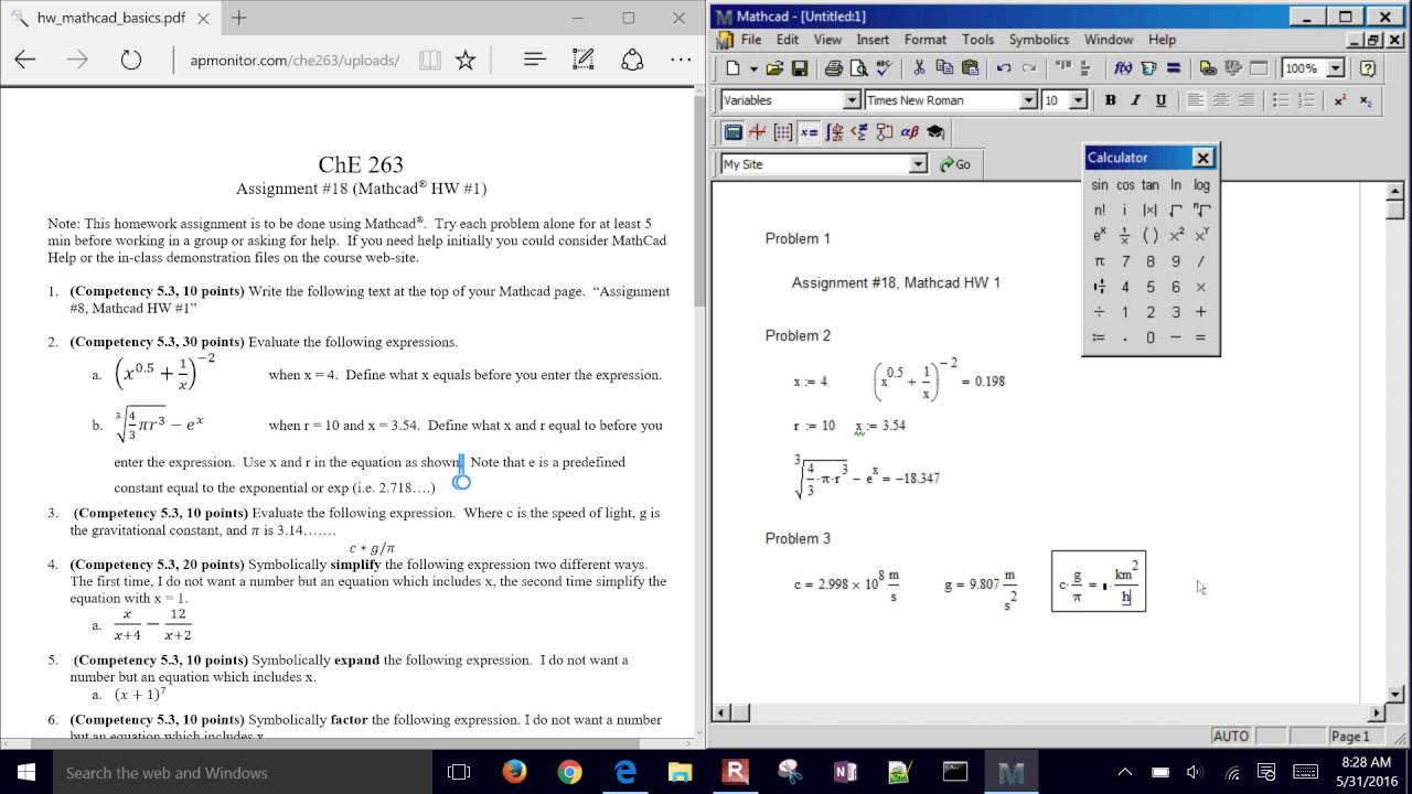 Introduction To Mathcad For Engineers Youtube