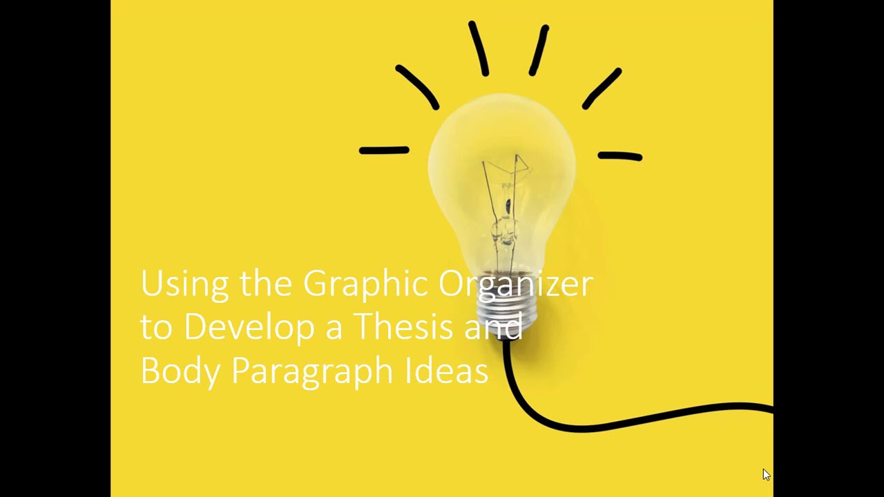 Using the graphic organizer to develop a thesis and body paragraph ...