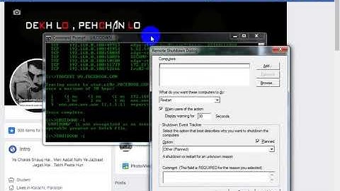 How to find someone IP address then remote shutdown 20 second  #command_prompt
