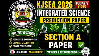 GRADE 9 INTEGRATED SCIENCE PREDICTION 2026