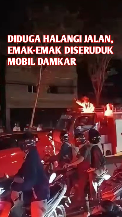 Fire Truck Crashes into Red Car Because It Won't Move Over