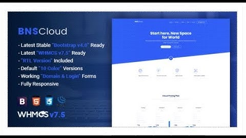 BNSCloud | Multipurpose Hosting with WHMCS Templates | Themeforest Templates