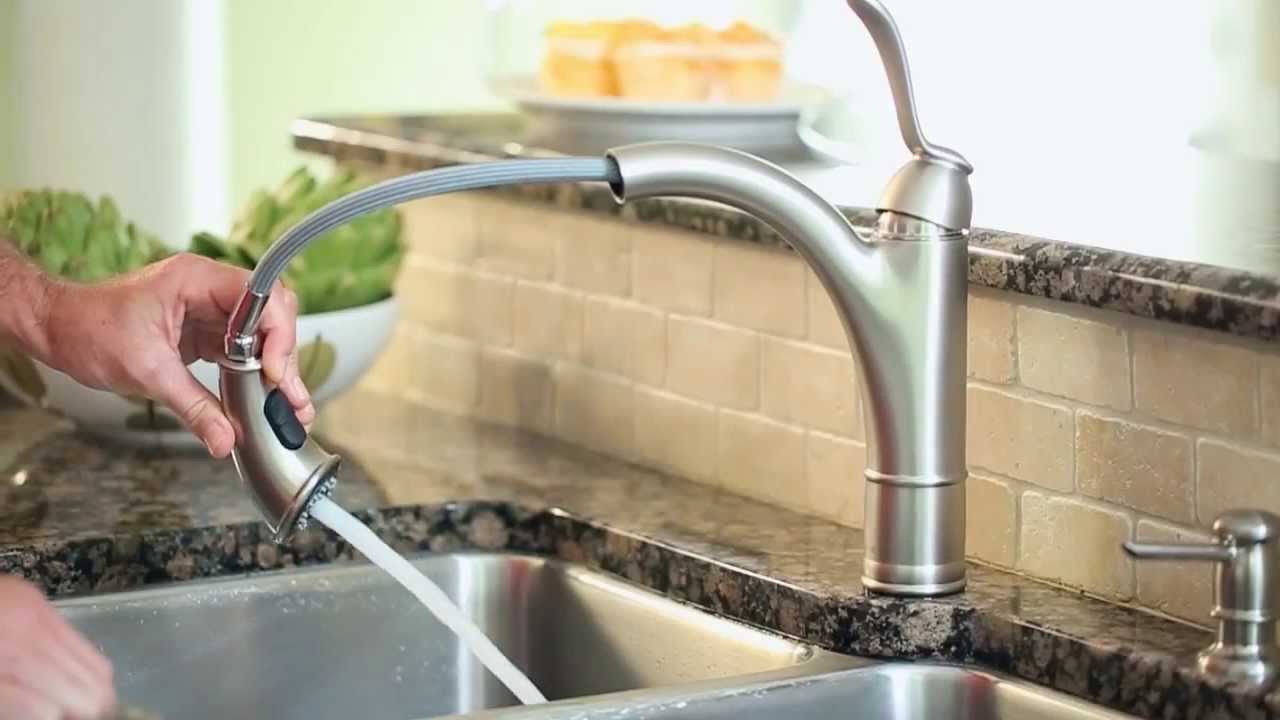 Moen Walden Pullout Kitchen Faucet Featuring Reflex Microban Youtube