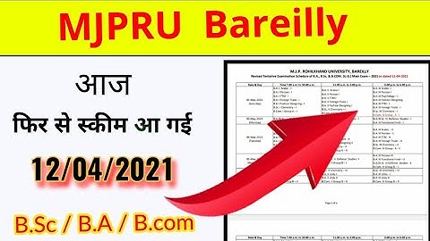 MJPRU New Scheme 2021, B.Sc, B.com, B.A, @paperhacker
