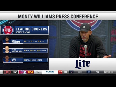 Pistons LIVE 12.15.23: Monty Williams