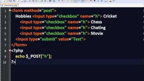 06 - HTML Form Handling - Check box Array use with PHP - Part 2