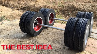 THE BEST IDEA WITH A SIMPLE AND EASY TOOLS HOW TO MAKE RC TRUCK NORMAL AXLE! DIY PROJECT HANDMADE