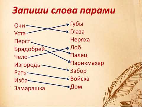 русский язык "Устаревшие слова" 28.04.20