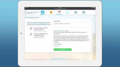 Online Mammogram Appointment Scheduling through MyChart Tutorial