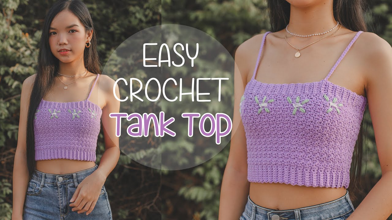 Crochet Tank Top Tutorial | Crochet Crop Top For Beginners Chenda DIY - YouTube