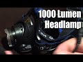 Ultra-bright, 1000 Lumens, 3 Mode, zoomable, LED Headlamp with Rechargeable Batteries by Futtop