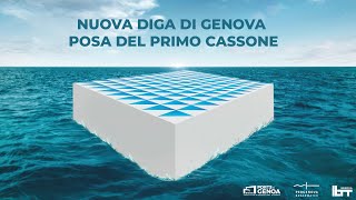 Posa del primo cassone - Nuova Diga Foranea di Genova