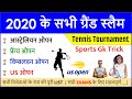 Grand Slam Tennis Tournament 2020 winners list in hindi | October Current Affairs | Sports Gk Trick