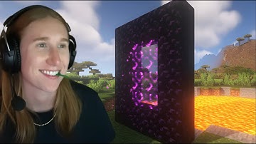 KatieB Makes A Nether Portal! Minecraft #4