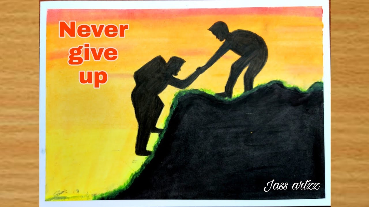 Never Give Up Art for Sale - Pixels