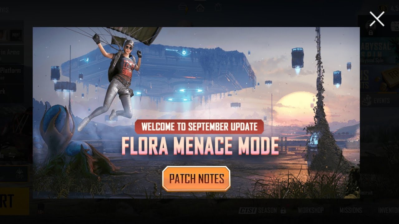 trick for BGMI popup for patch notes 1.6  not closing 