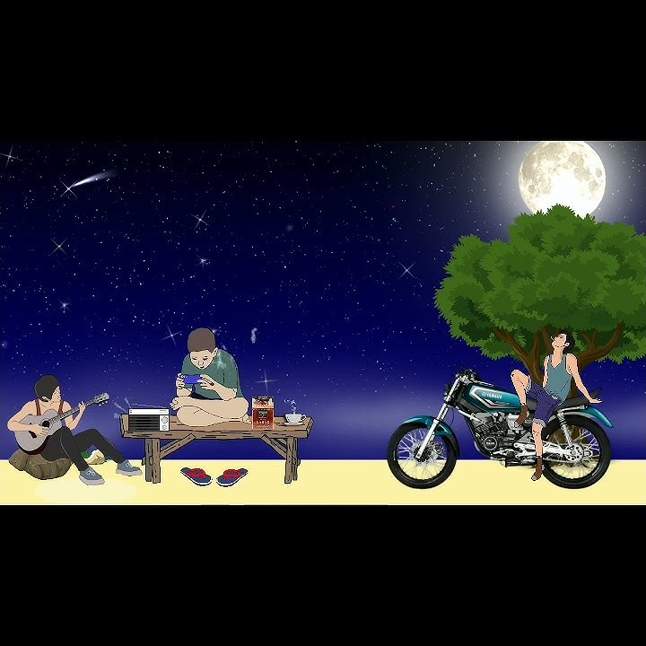 story animasi santuy sedang di pantai
