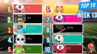 ESPN Fantasy Football Power Rankings - Week 13