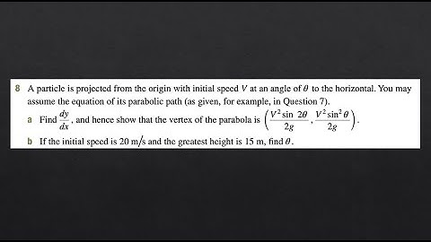 Student Questions Projectile motion with vector calculus Part 1