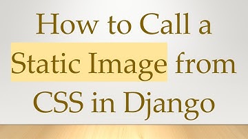 How to Call a Static Image from CSS in Django