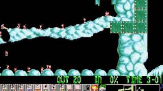 Holiday Lemmings 1993 level 16