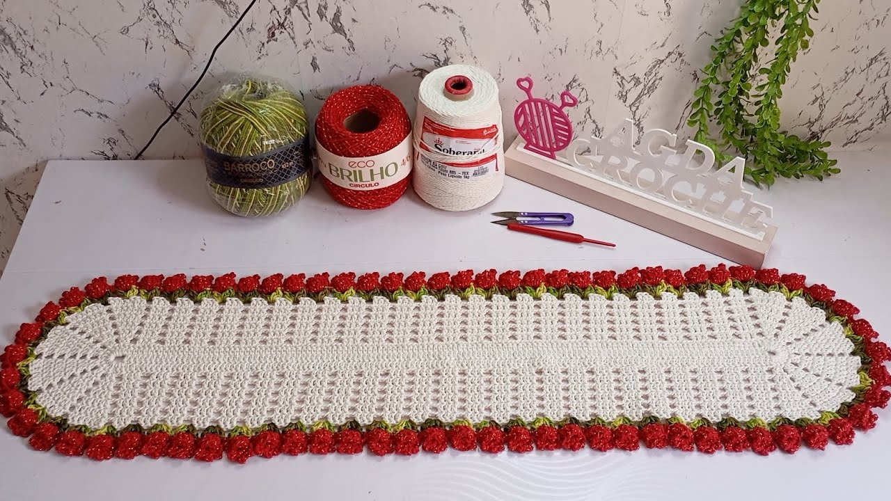 🌷 trilho de mesa modelo tulípas mega econômico 🌷🪄 passo a passo completo ✨ 