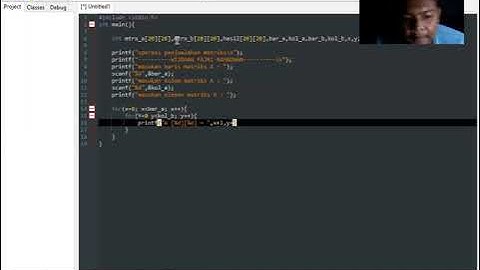 Tugas Praktek algoritma pemrograman----array(penjumlahan matriks)