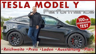 Tesla Model Y Performance - Wie sparsam ist das 534 PS Elektro SUV?, 100  km Verbrauch Test