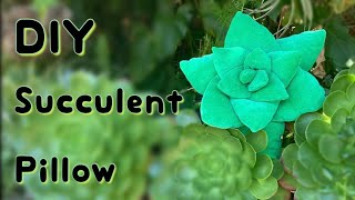 DIY Succulent Pillow: How to Make a Plant Pillow (home decor for a plant lover)