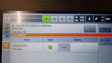 PA-Robotics, Safety Stop Error / Reset