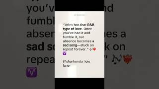 Like timeless R&B classics, our love stays with you long after the music stops. #aries #love #zodiac