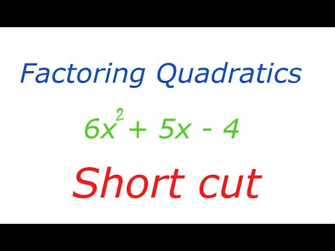 Factoring Quadratic Equations, How to Factor Quadratics Quickly (Short ...