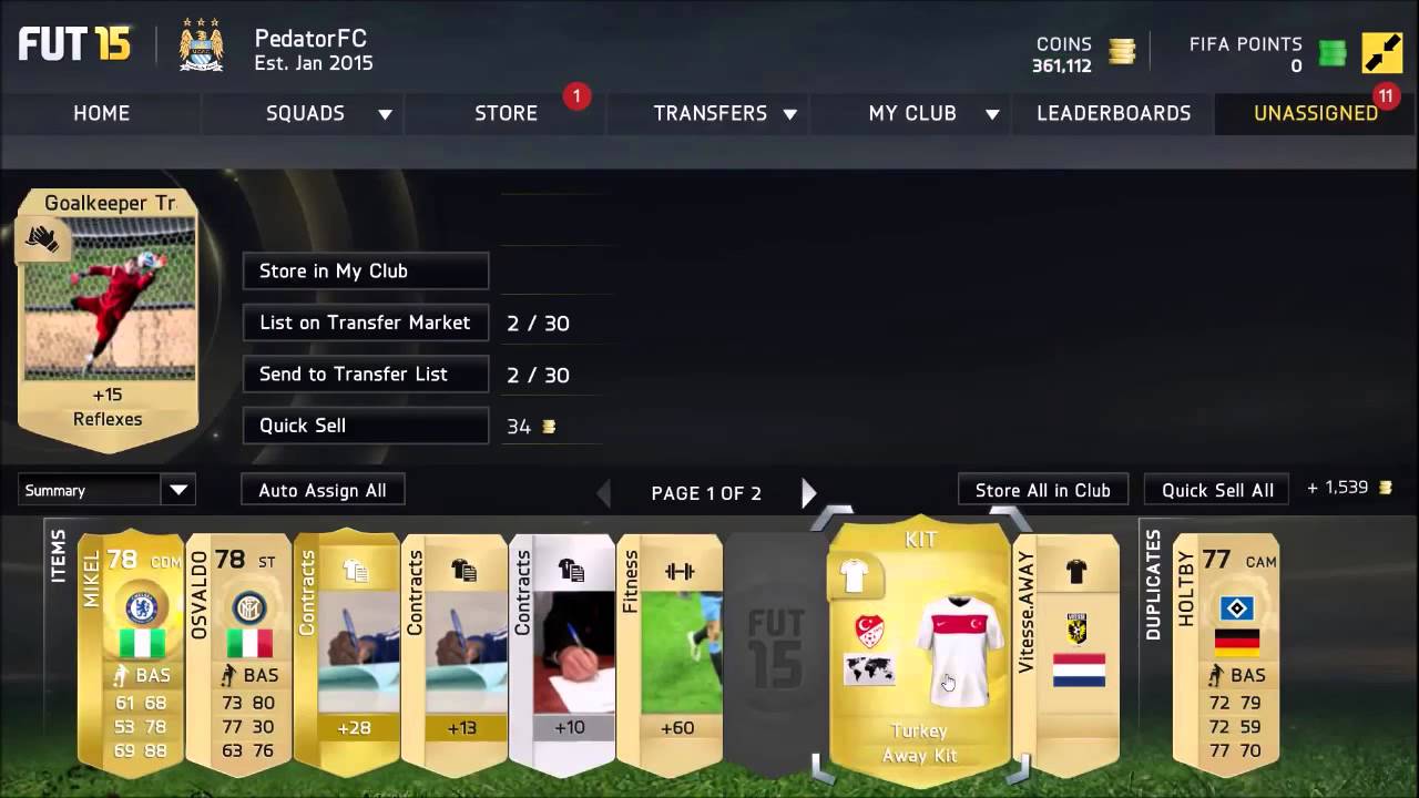 FIFA 15 - Web App Pack Opening