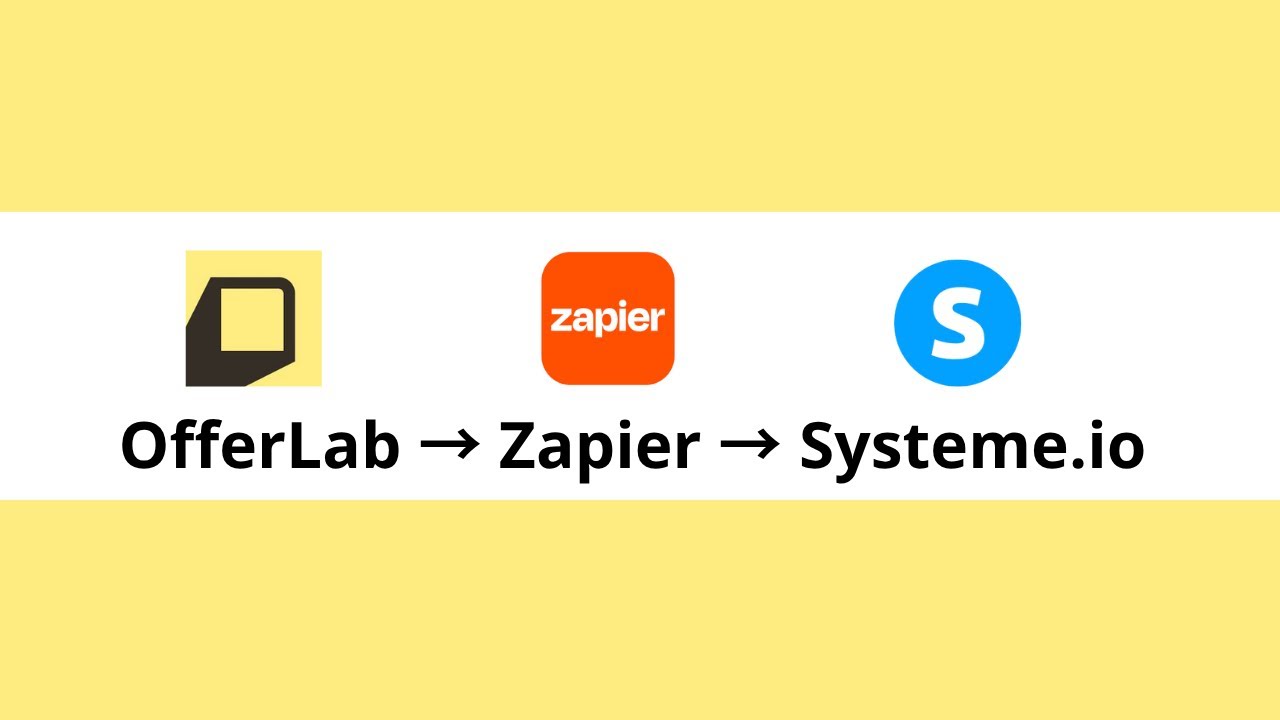 Tutorial showing OfferLab and Systeme.io integration through Zapier