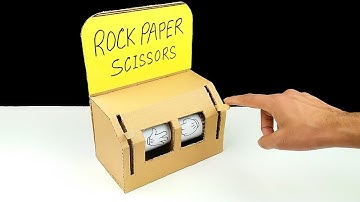 How to Make Rock Paper Scissors Play Machine from Cardboard