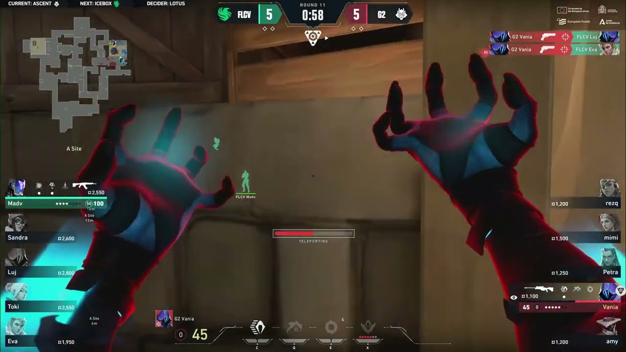 G2 Vania 4k Sheriff CLUTCH on Ascent | VCT Game Changers EMEA Playoffs vs Falcons Vega